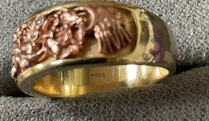 Clogau 9ct Queens Diamond Jubilee Limited Edition ring size J yellow and rose gold edition number 31/2012