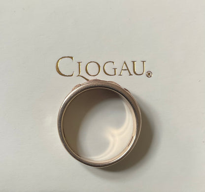 Vintage Clogau 9ct Tree of Life inlay 7mm band ring size O1/2 4.96g