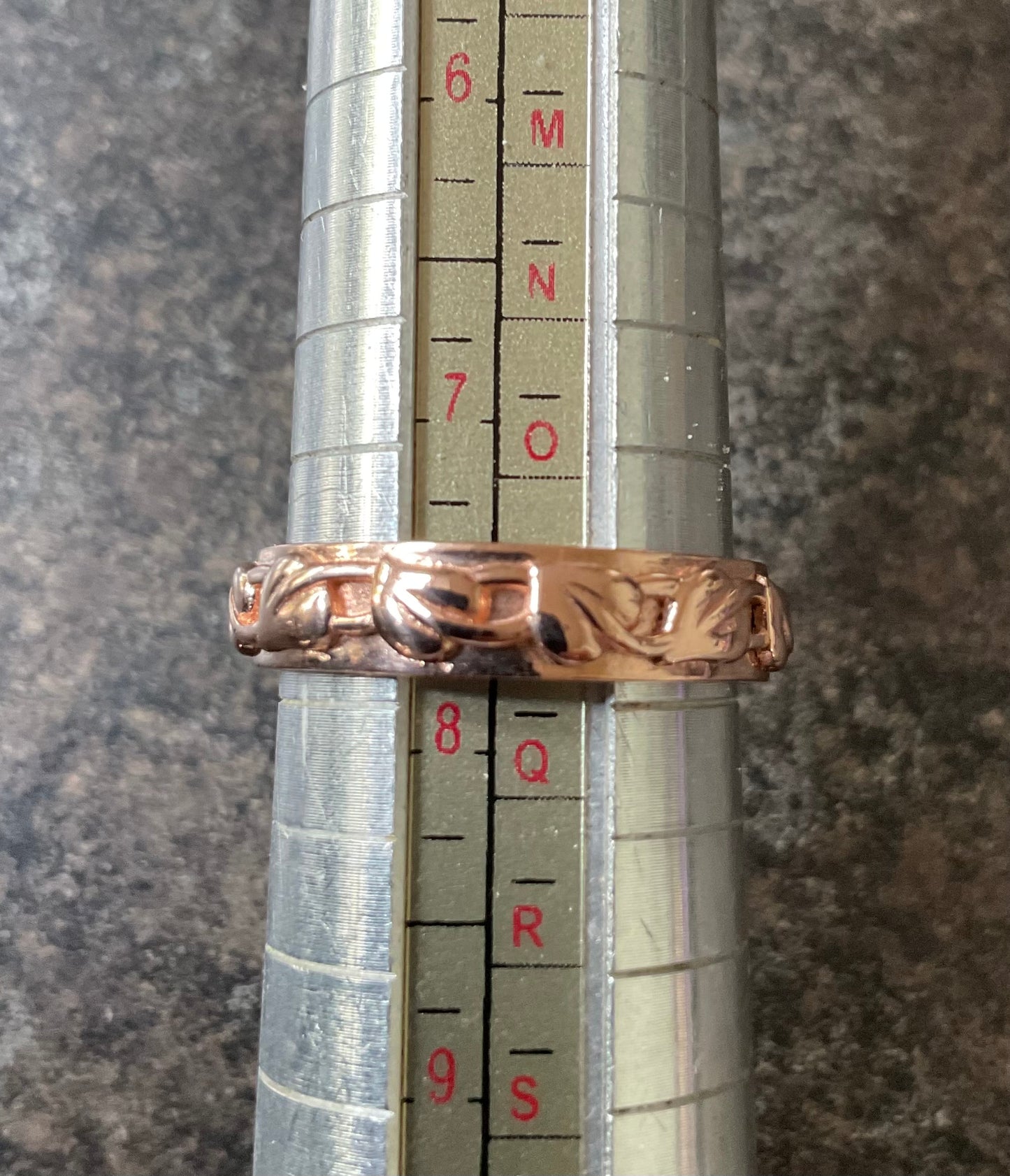 Unisex Clogau Welsh 9ct Rose Gold 5mm Tree of Life Cariad Wedding Band Ring SIZE P