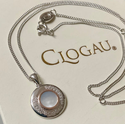 Clogau Celebration Mother of Pearl & White Topaz 18-22” necklace silver & rose gold