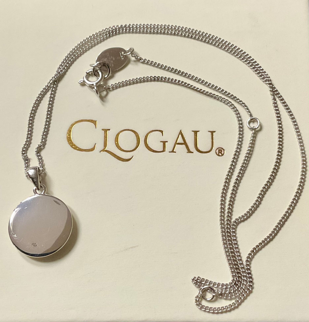 Clogau Celebration Mother of Pearl & White Topaz 18-22” necklace silver & rose gold