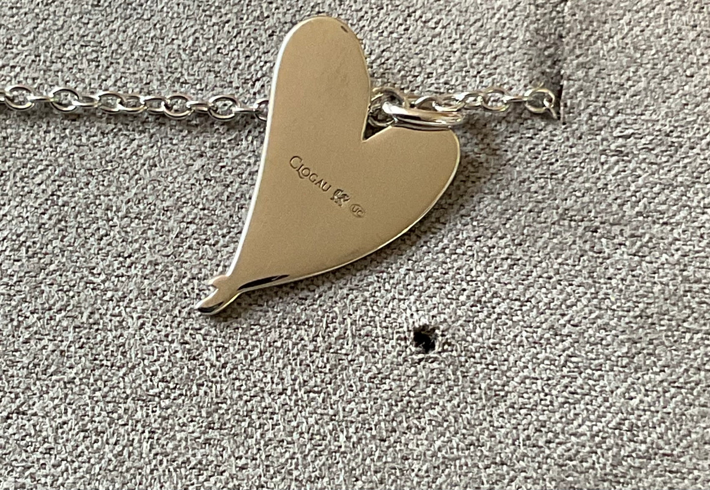 Clogau Paw Prints on my Heart necklace 18,20 or 22” silver and rose gold