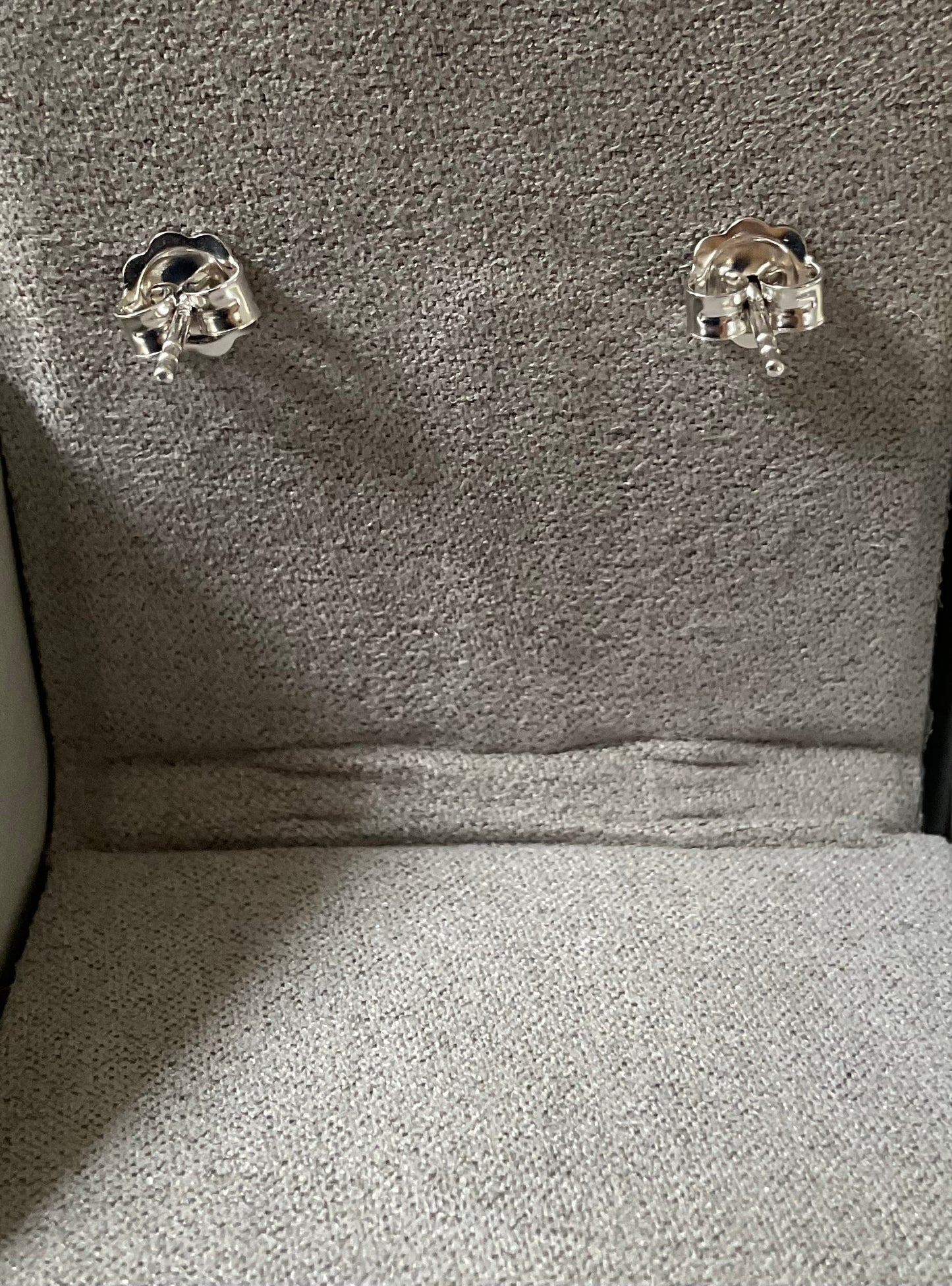 Clogau Enfys Bach Rainbow heart stud earrings white topaz silver and rose gold