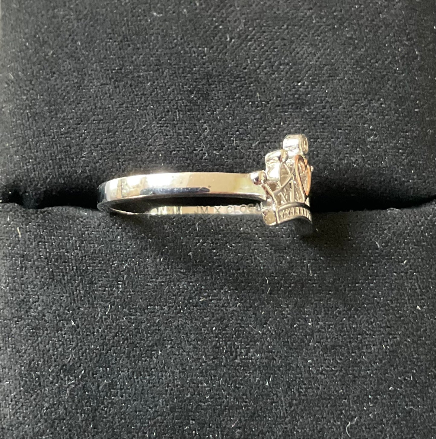 Clogau Julien MacDonald Royal Crown white topaz ring size P silver and rose gold