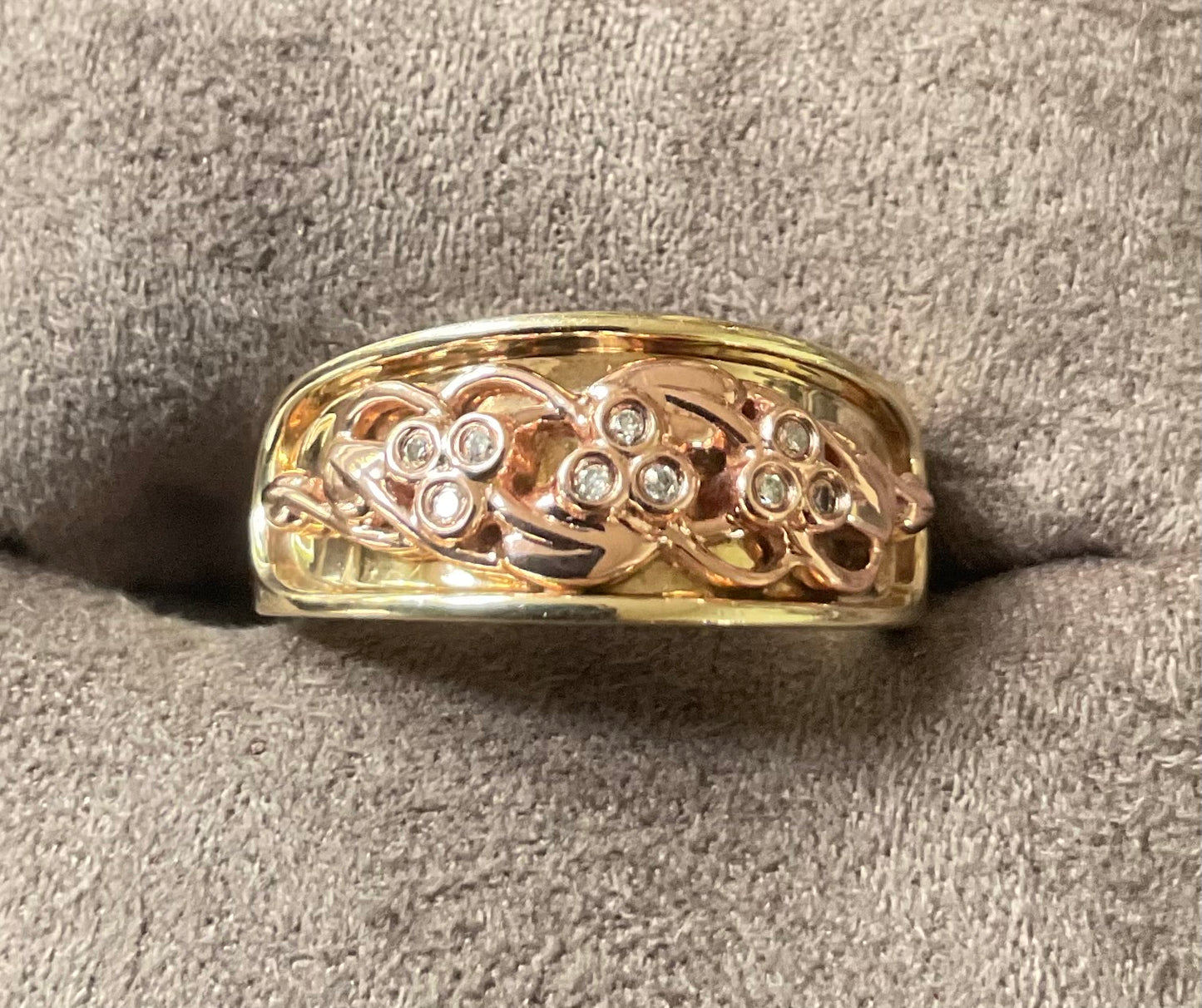 Clogau 9ct Diamond Cariad Am Byth William and Kate Wedding ring size K 4.57g