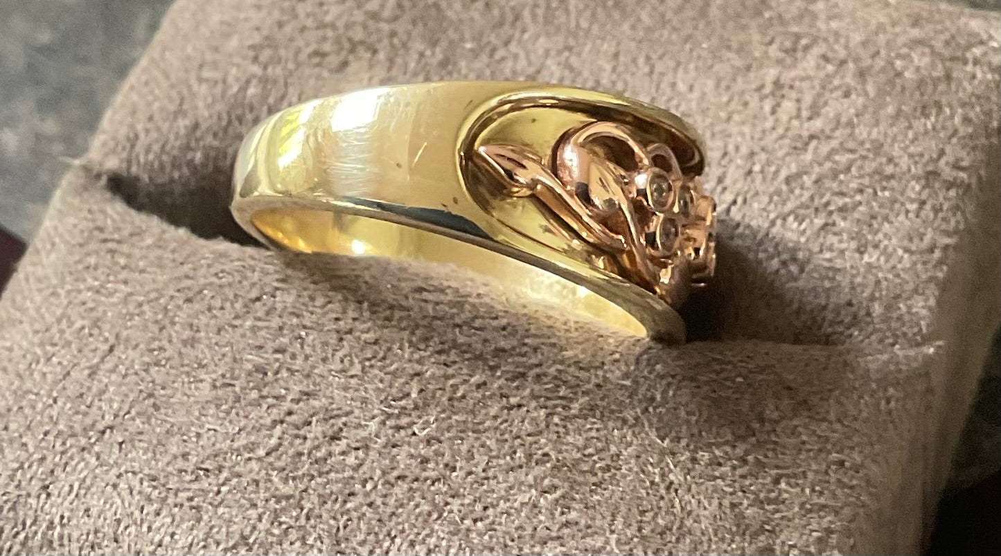 Clogau 9ct Diamond Cariad Am Byth William and Kate Wedding ring size K 4.57g