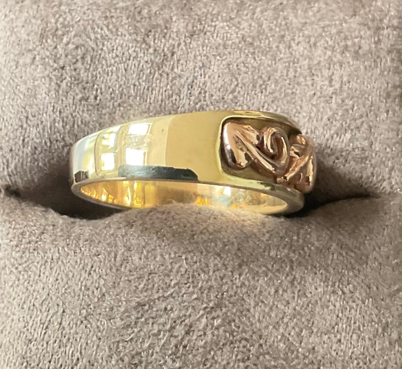 Limited Edition Clogau 9ct Diamond Royal Oak ‘DATHLU’ ring size K yellow and rose gold number 52/2013 4.64g