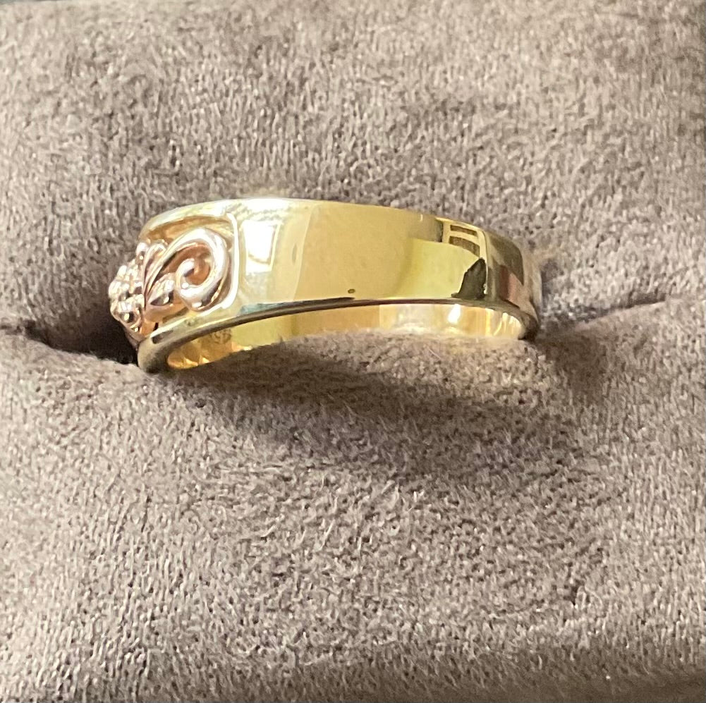 Limited Edition Clogau 9ct Diamond Royal Oak ‘DATHLU’ ring size K yellow and rose gold number 52/2013 4.64g