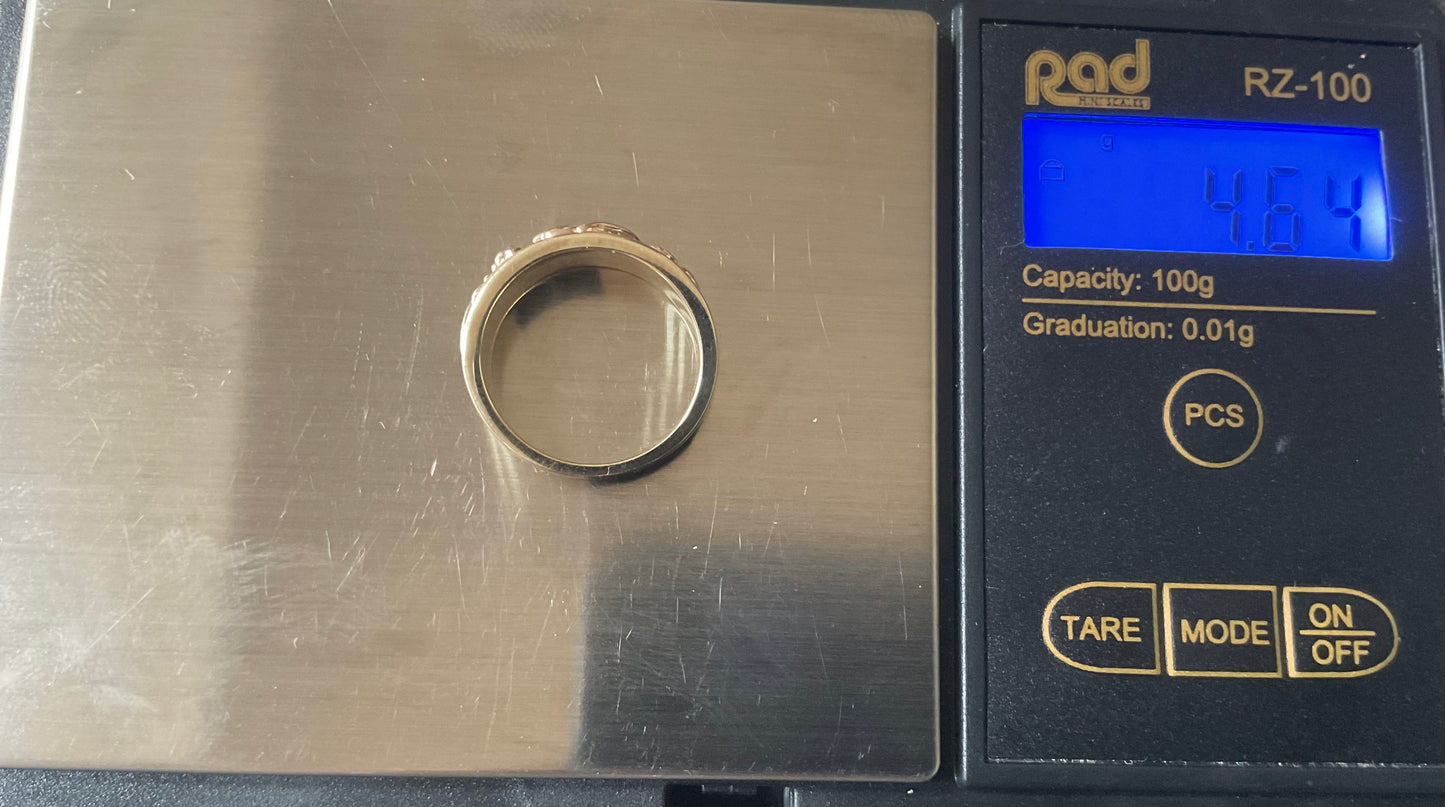 Limited Edition Clogau 9ct Diamond Royal Oak ‘DATHLU’ ring size K yellow and rose gold number 52/2013 4.64g