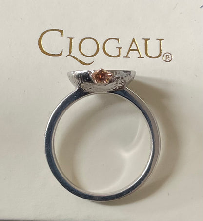 Clogau Garnet Pomegranate ring size M1/2-N silver & rose gold 5.24g