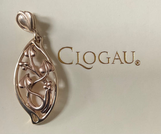 Clogau Vintage 9ct Tree of Life Elliptical Pendant in yellow and rose gold (no chain)