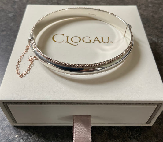 Vintage Clogau Princess Bangle in silver and rose gold 1998 hallmark 14.28g