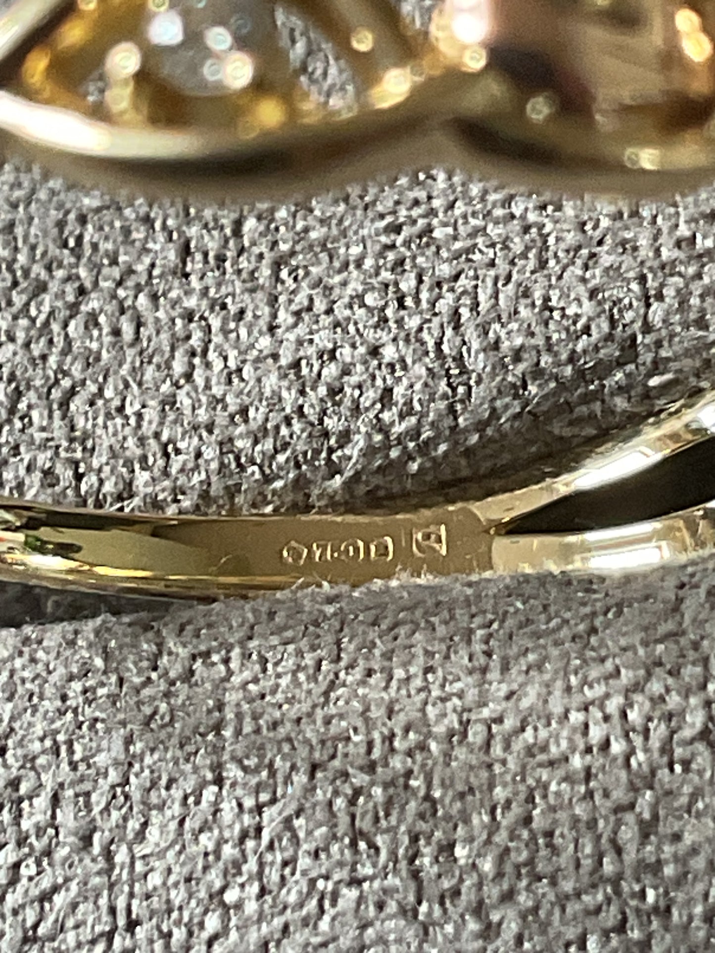Clogau 18ct Fairtrade gold engagement ring with 0.5ct Lab grown Diamond size O yellow and rose gold RRP £2070