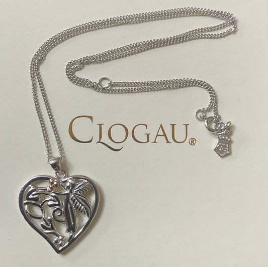 RARE Clogau Fairy Heart Tree of Life pendant necklace 16-18” silver and rose gold