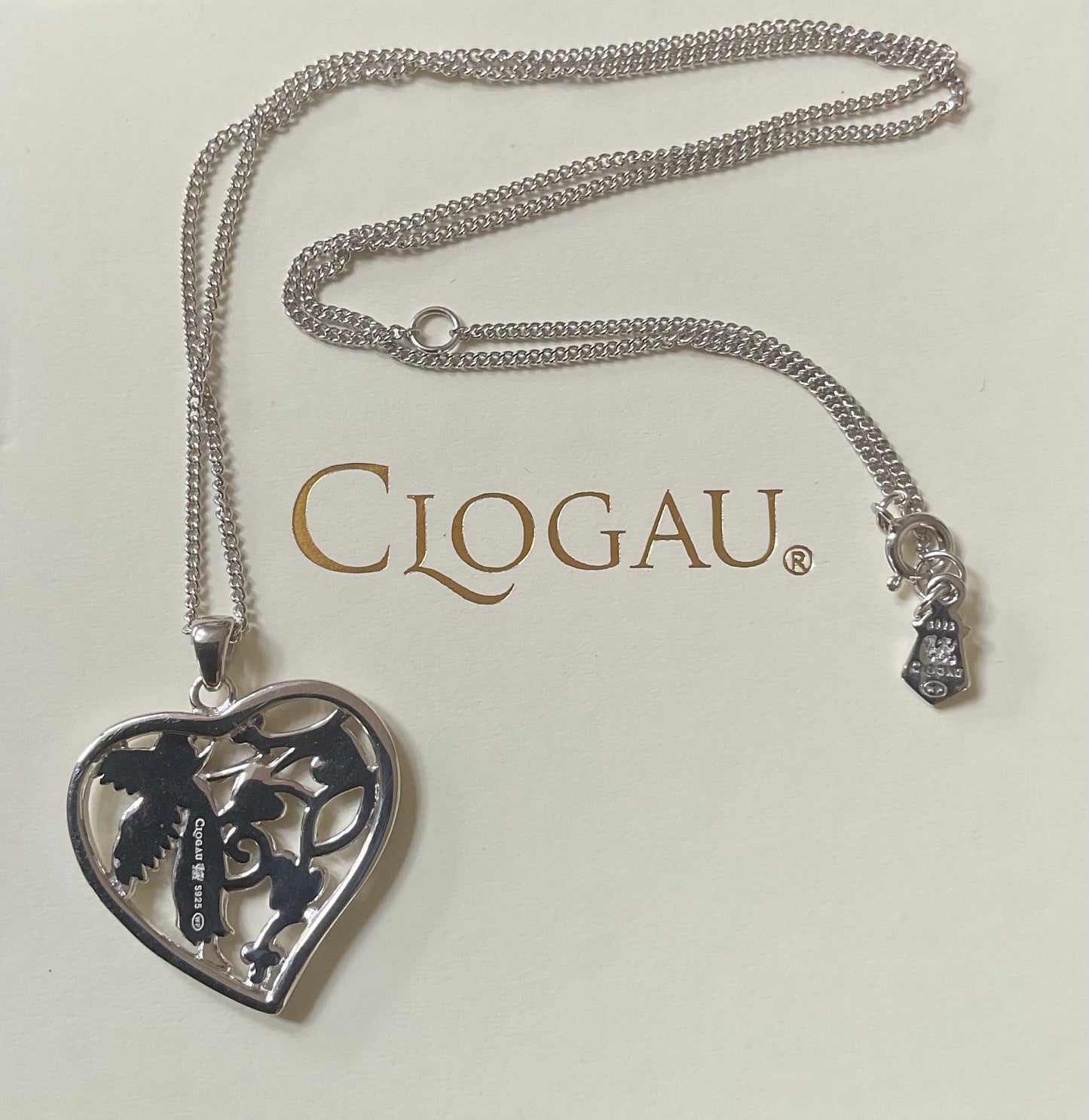 RARE Clogau Fairy Heart Tree of Life pendant necklace 16-18” silver and rose gold