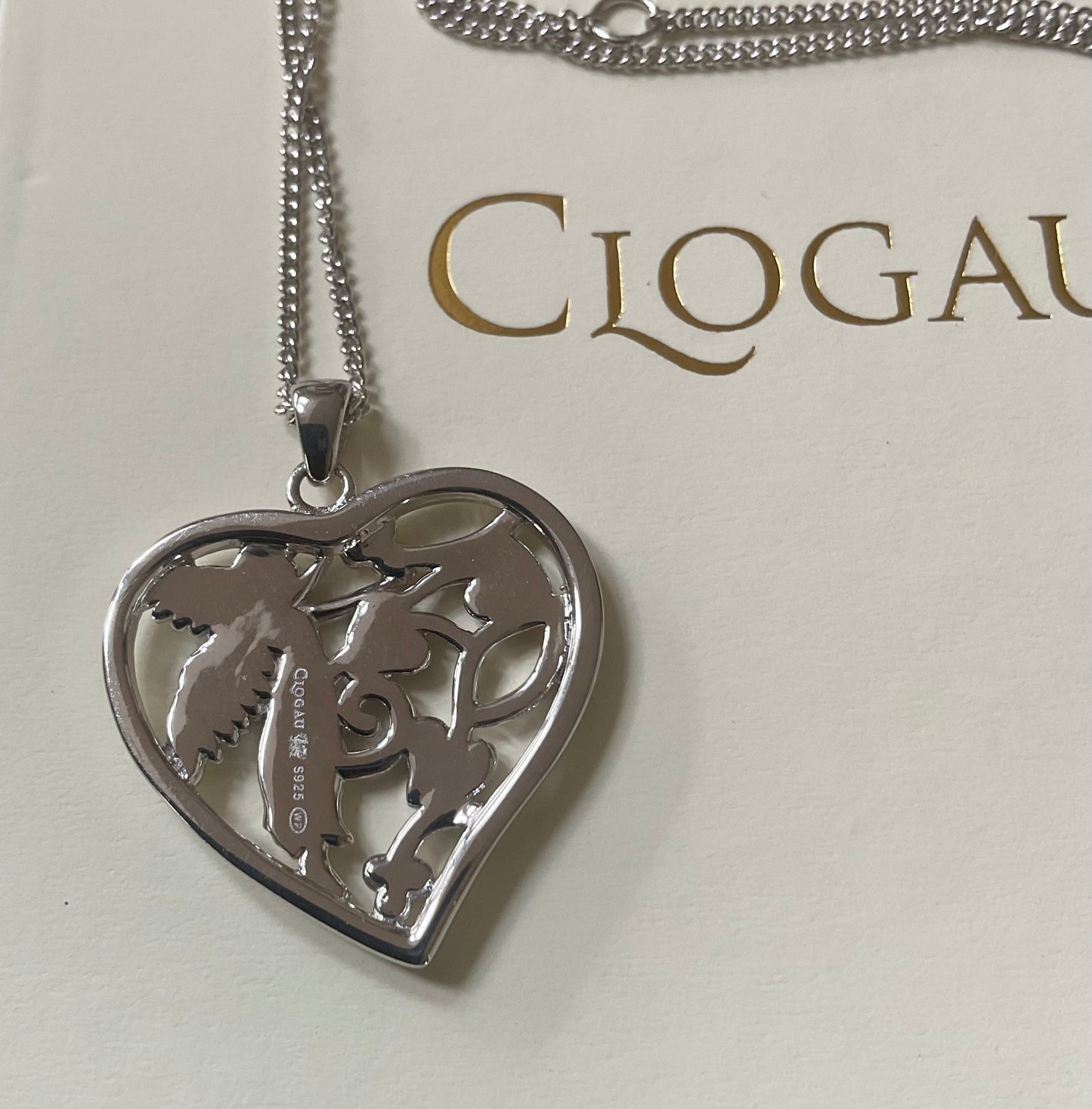RARE Clogau Fairy Heart Tree of Life pendant necklace 16-18” silver and rose gold