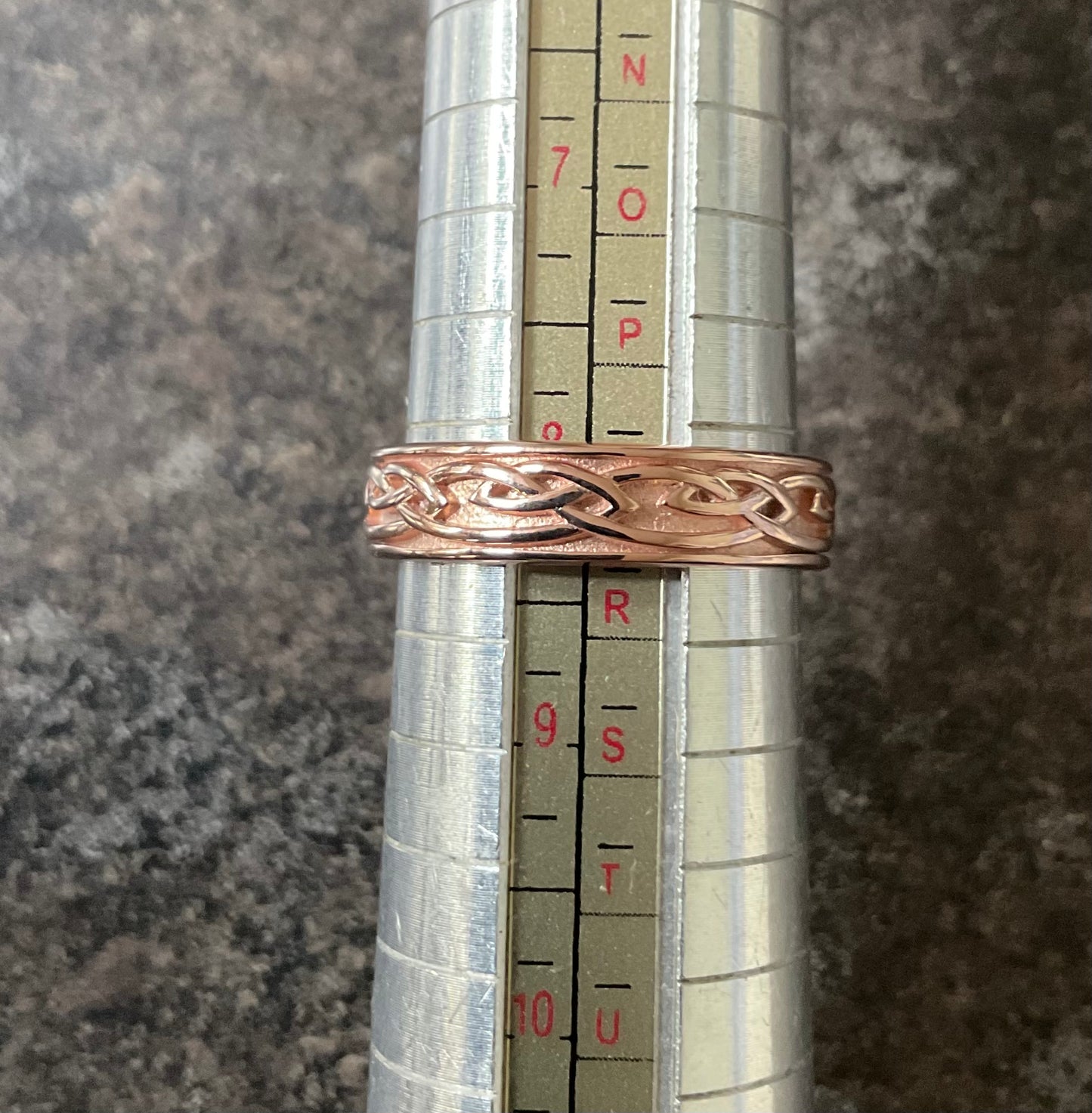 Clogau 9ct Annwyl Slim 5mm rose gold band ring wedding ring size Q Unisex