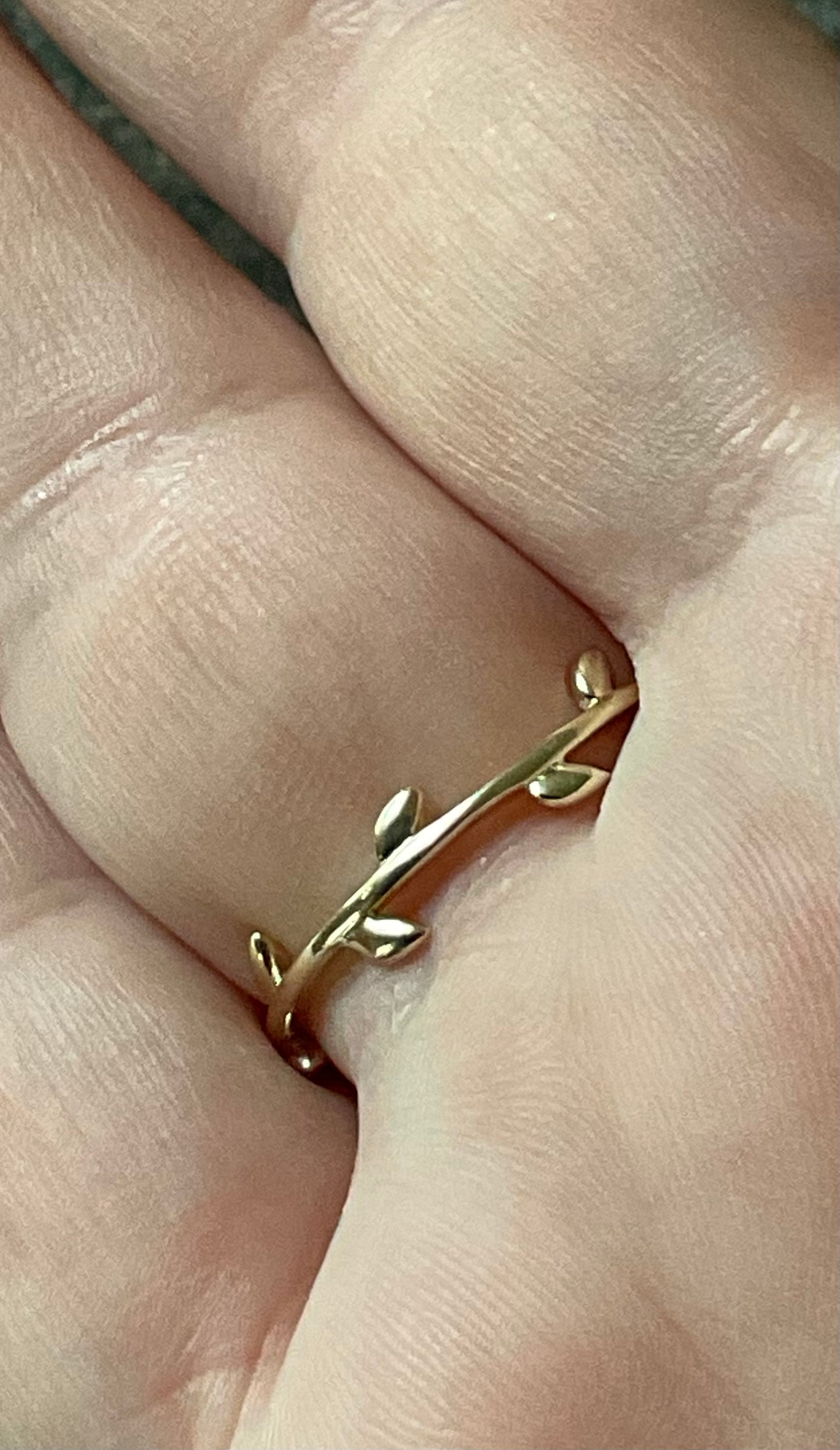 Clogau 9ct Tree of Life Vine ring with Diamonds yellow and rose gold size T