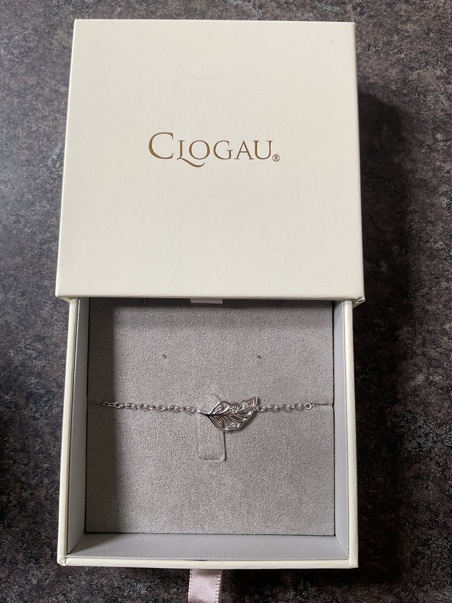 Clogau Debutante Feather affinity bracelet in silver and rose gold 16-18cm