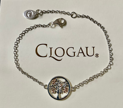 Clogau Tree of Life affinity chain bracelet in silver and rose gold 16 or 18cm