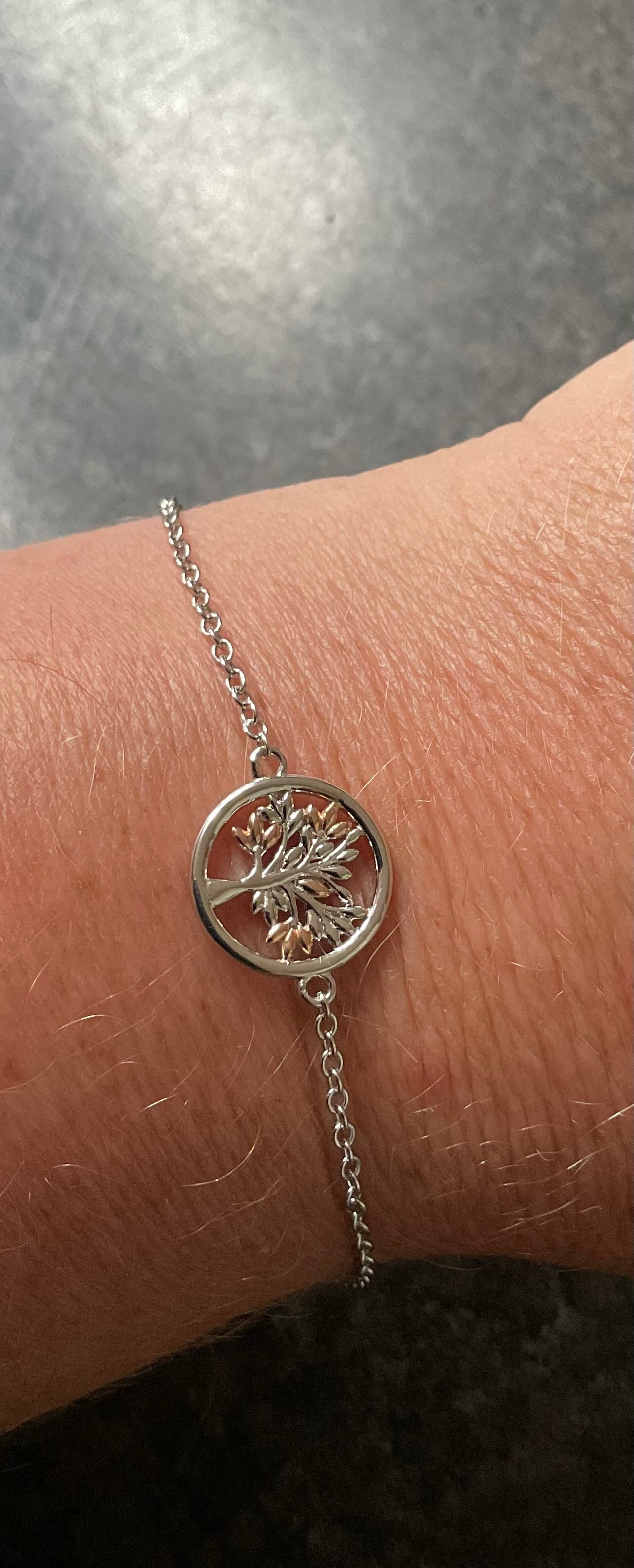Clogau Tree of Life affinity chain bracelet in silver and rose gold 16 or 18cm