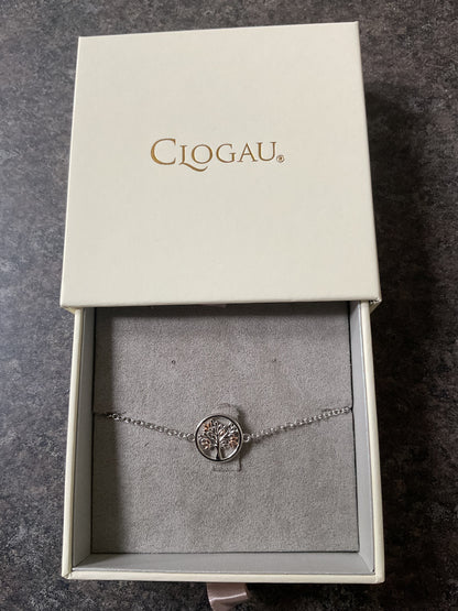 Clogau Tree of Life affinity chain bracelet in silver and rose gold 16 or 18cm