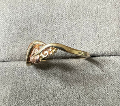 Clogau 9ct Tree of Life Diamond ring size P-P1/2 yellow and rose gold