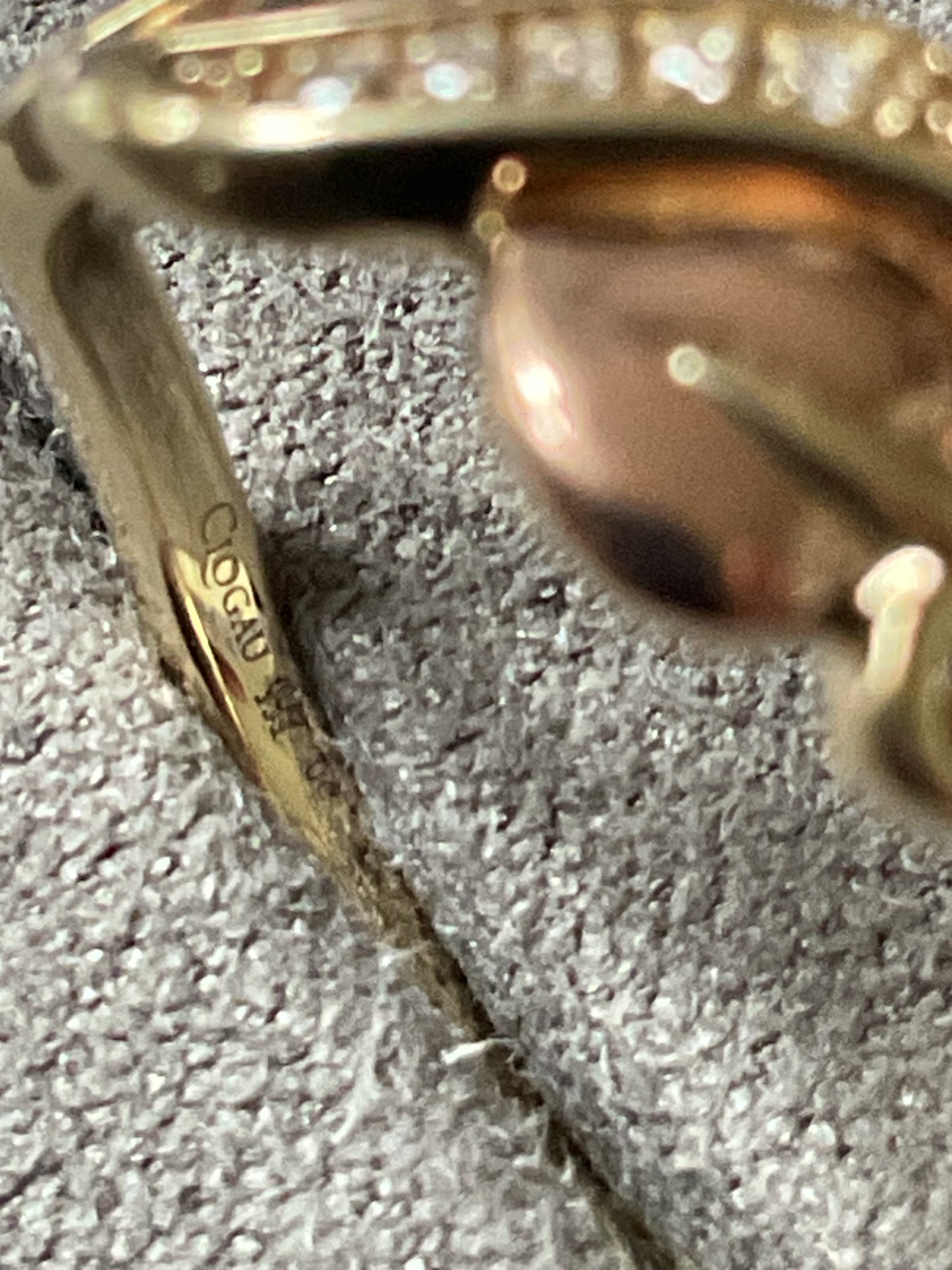 Clogau 9ct Tree of Life Diamond ring size P-P1/2 yellow and rose gold