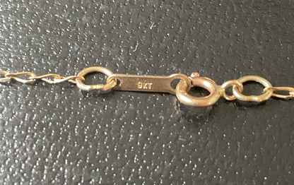 9ct Pearl and Diamond pendant necklace on 18" fine chain