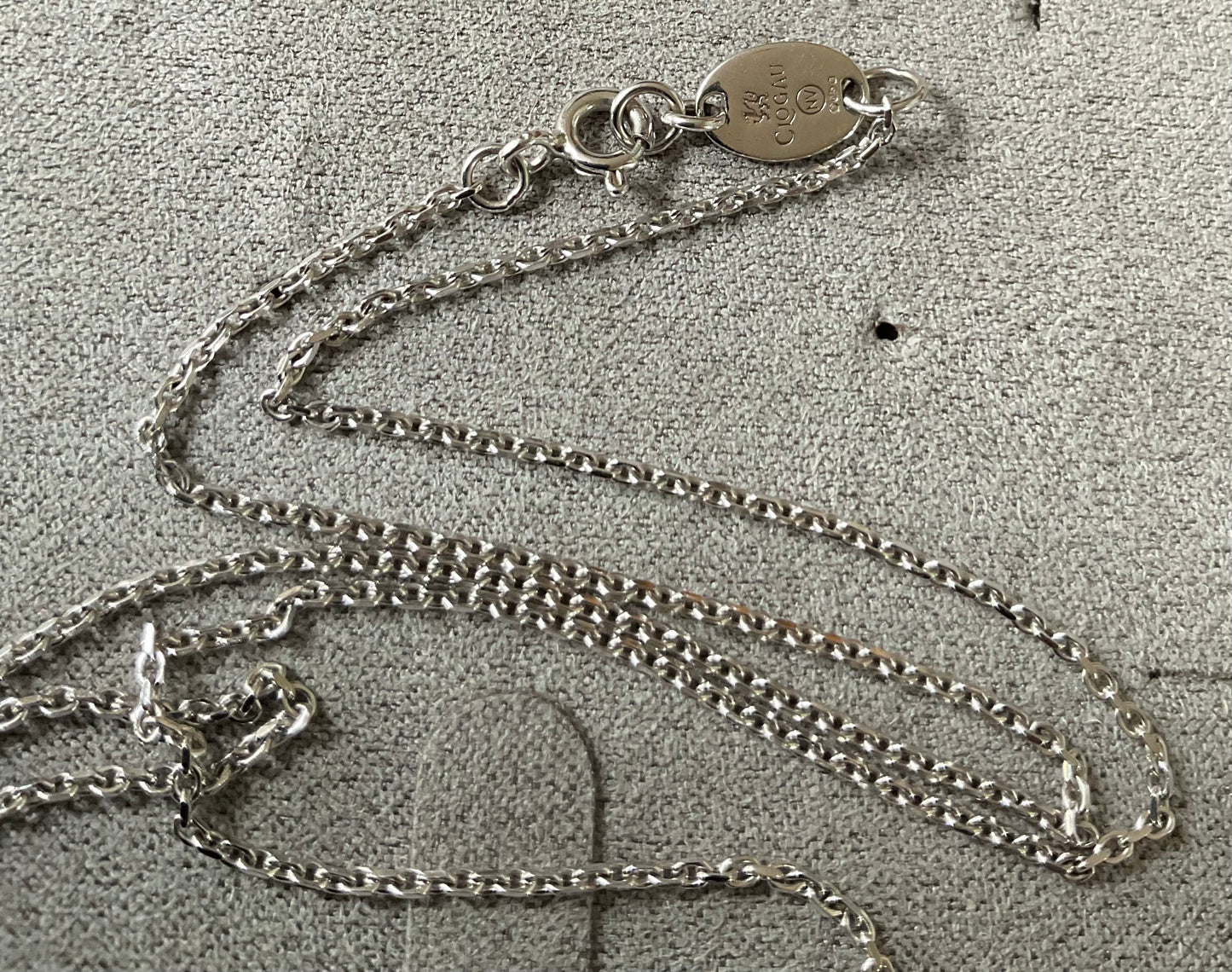 Clogau Tree of Life Vine white topaz necklet necklace silver and rose gold 18”