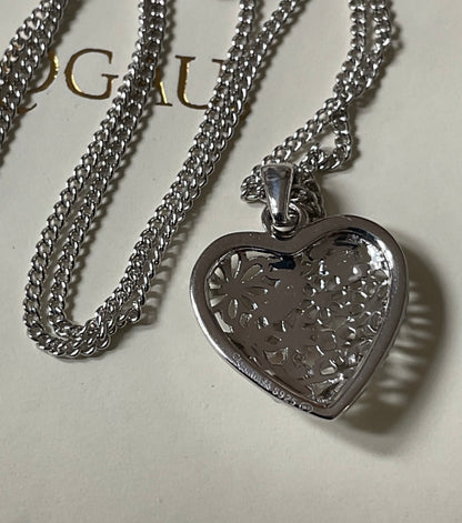 Clogau Floral Heart earrings and necklace set 16-18” Rare silver and rose gold