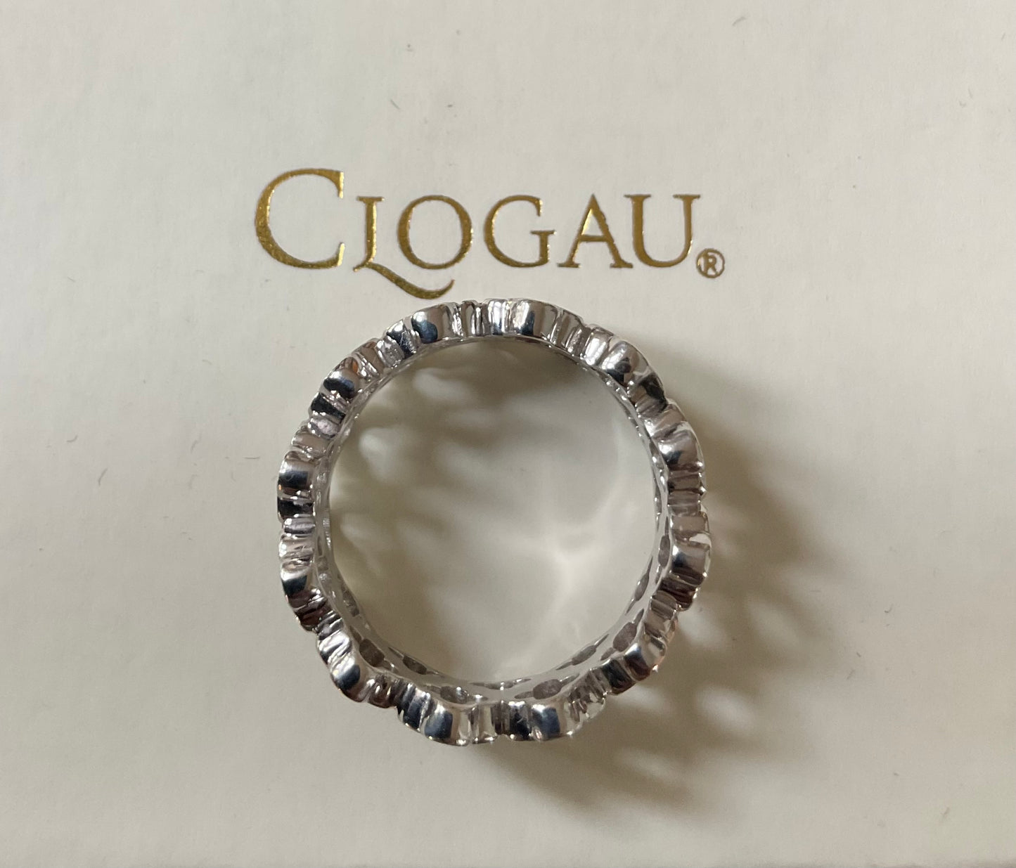 Clogau Tudor Court ring size L1/2 silver and rose gold