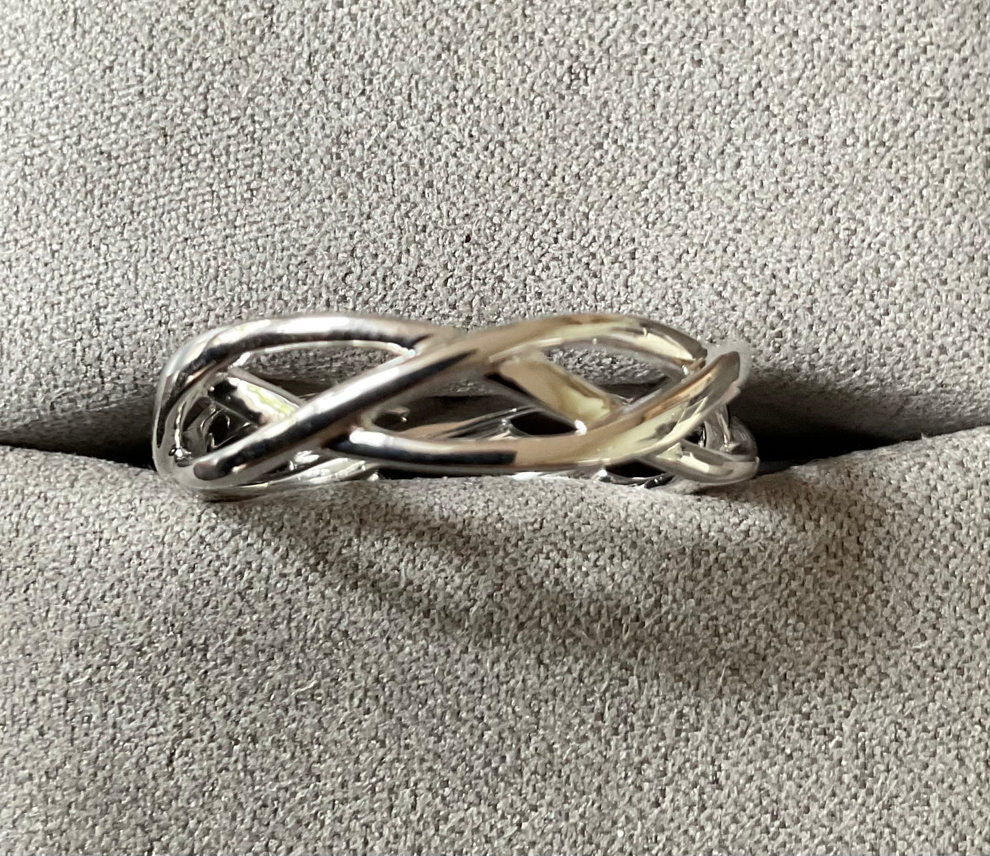 Clogau Celtic Weave silver and rose gold ring size O and T