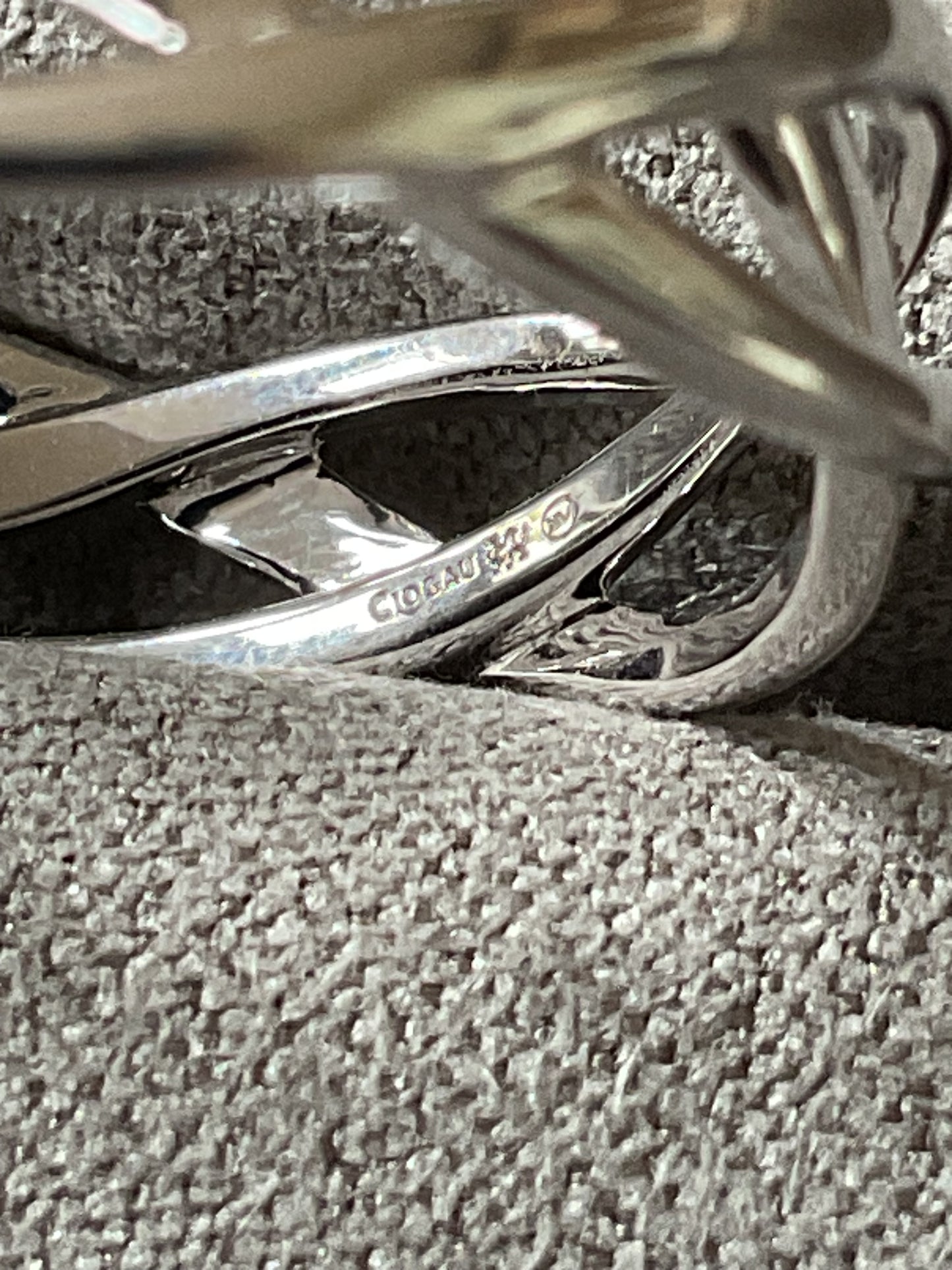 Clogau Celtic Weave silver and rose gold ring size O and T