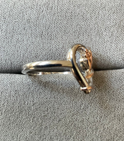 Clogau Tree of Life Vine Heart ring size P in silver and rose gold