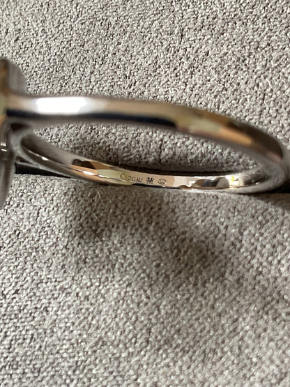 Clogau Cwtch Double Heart ring in silver and rose gold sizes O, Q and R available