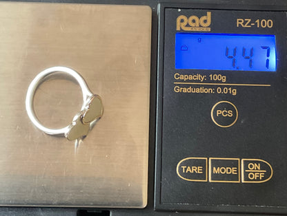 Clogau Cwtch Double Heart ring in silver and rose gold sizes O, Q and R available