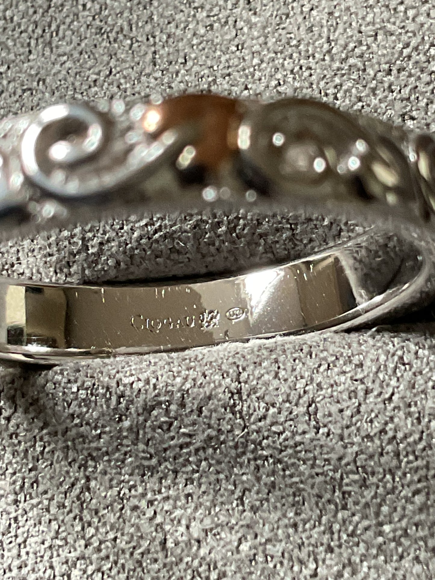 Clogau 4mm Tree of Life band ring in silver and rose gold available in size J,N,Q,T