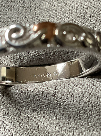 Clogau 4mm Tree of Life band ring in silver and rose gold available in size J,N,Q,T