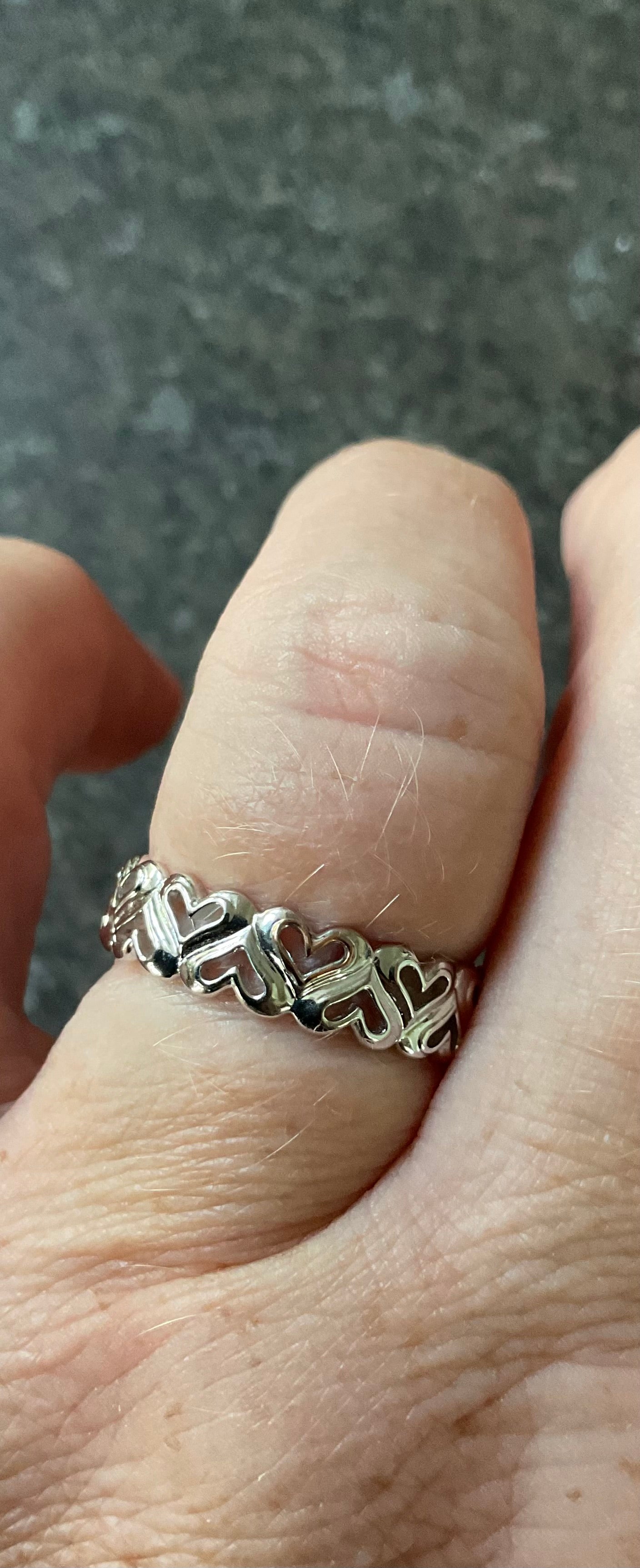 Clogau Always in my Heart band ring in silver and rose gold available in size Q,R,T