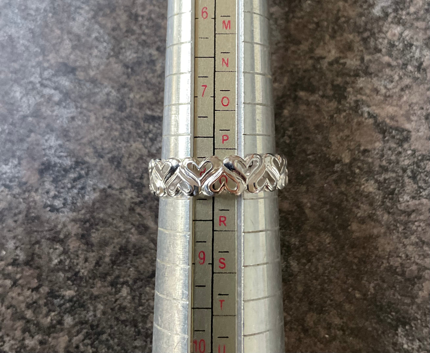 Clogau Always in my Heart band ring in silver and rose gold available in size Q,R,T