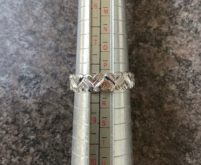 Clogau Always in my Heart band ring in silver and rose gold available in size Q,R,T