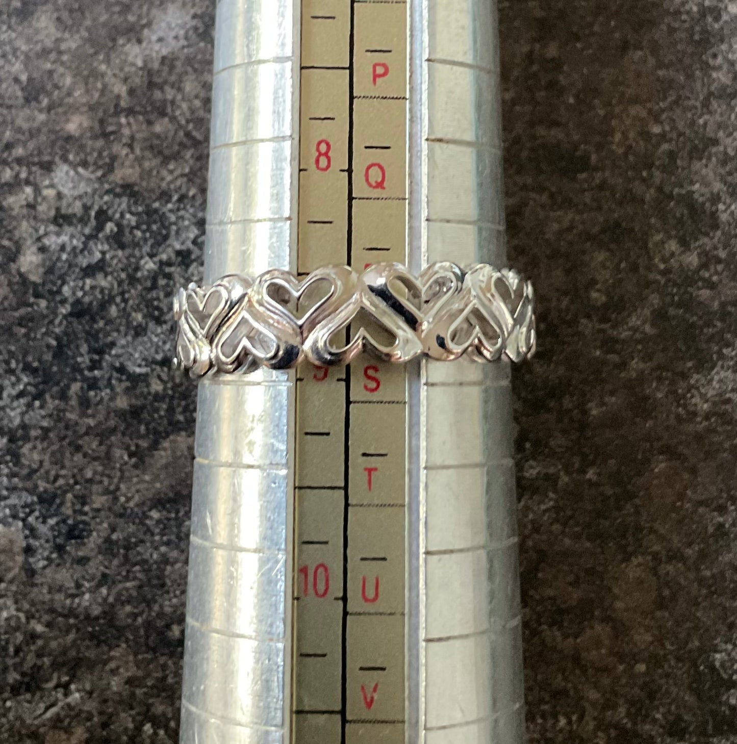 Clogau Always in my Heart band ring in silver and rose gold available in size Q,R,T