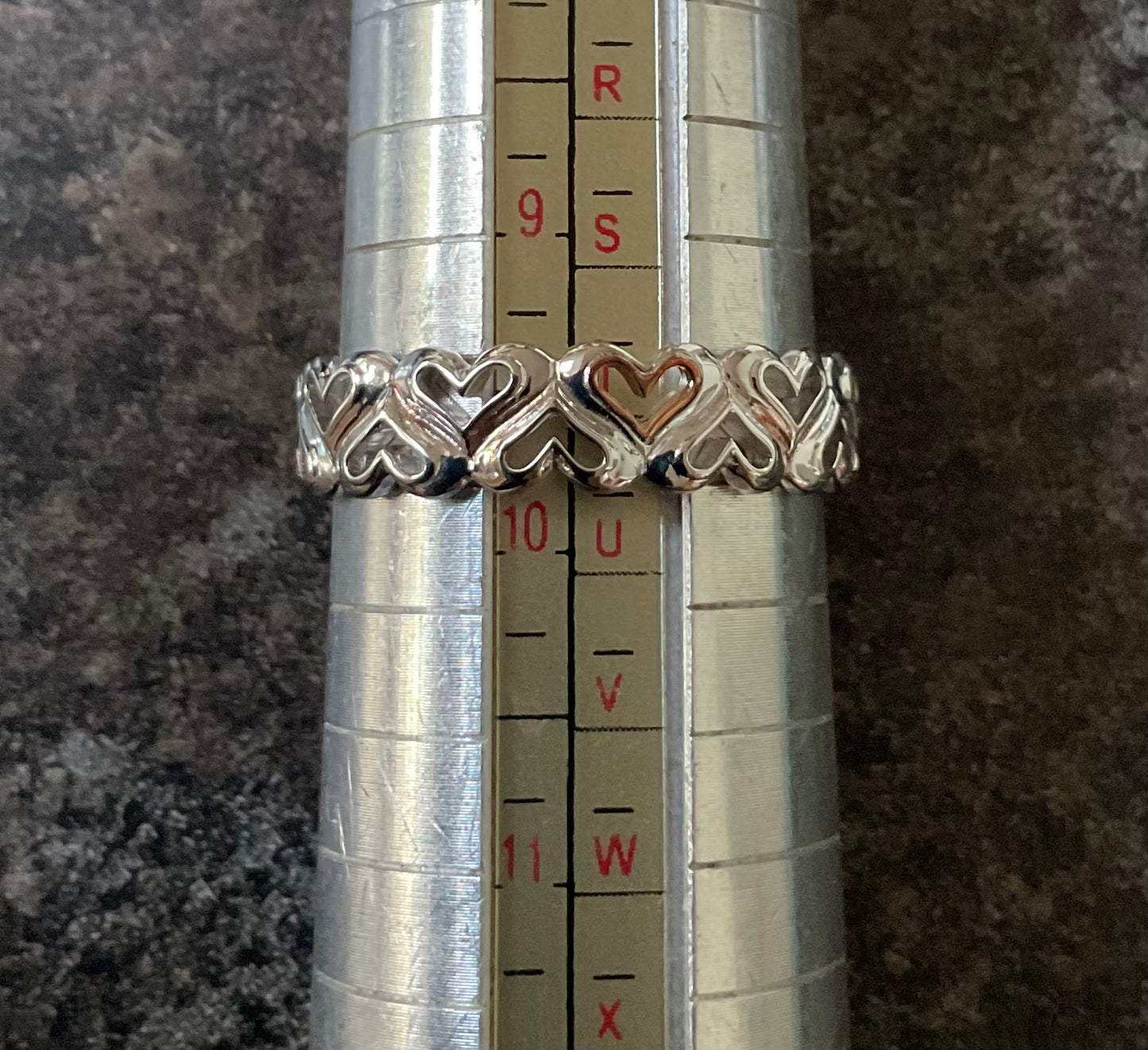 Clogau Always in my Heart band ring in silver and rose gold available in size Q,R,T
