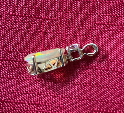 10K Ethiopian Welo Opal and Kunzite pendant (no chain) yellow gold TGGC