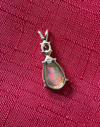 10K Ethiopian Welo Opal and Kunzite pendant (no chain) yellow gold TGGC