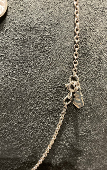 Clogau Rare Awelon 40” long leaves necklace in silver and rose gold 19.20g