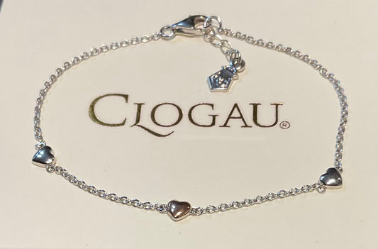 Clogau Affinity Heart bracelet in silver and rose gold 18-19.5cm