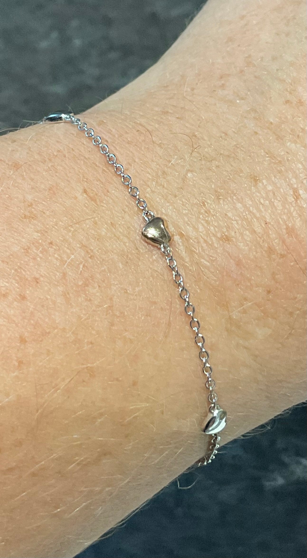 Clogau Affinity Heart bracelet in silver and rose gold 18-19.5cm