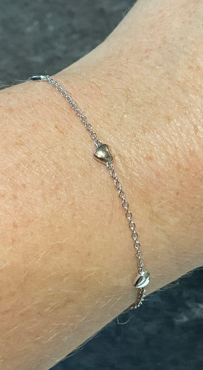 Clogau Affinity Heart bracelet in silver and rose gold 18-19.5cm